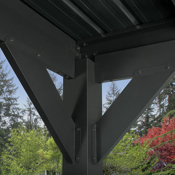 Strength is Style Sturdy cedar posts, galvanized steel hardware, corrosion-resistant steel roofs — it’s all part of our commitment to ensure you have a beautiful gazebo that can stand up to anything.