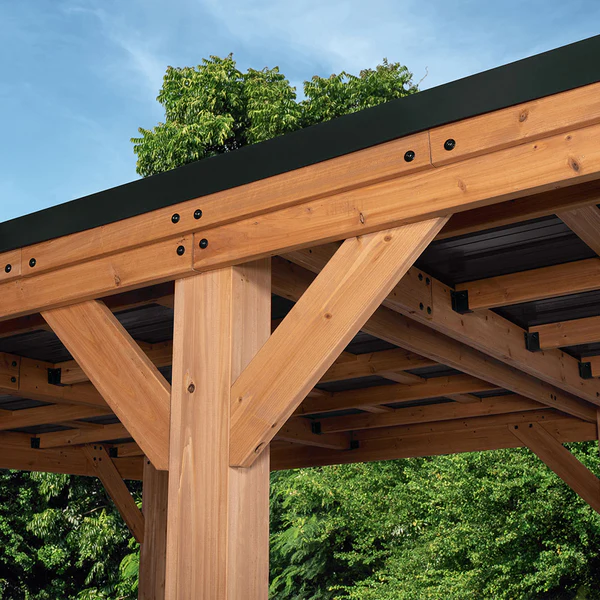 Strength is Style Sturdy cedar posts, galvanized steel hardware, corrosion-resistant steel roofs — it’s all part of our commitment to ensure you have a beautiful gazebo that can stand up to anything.