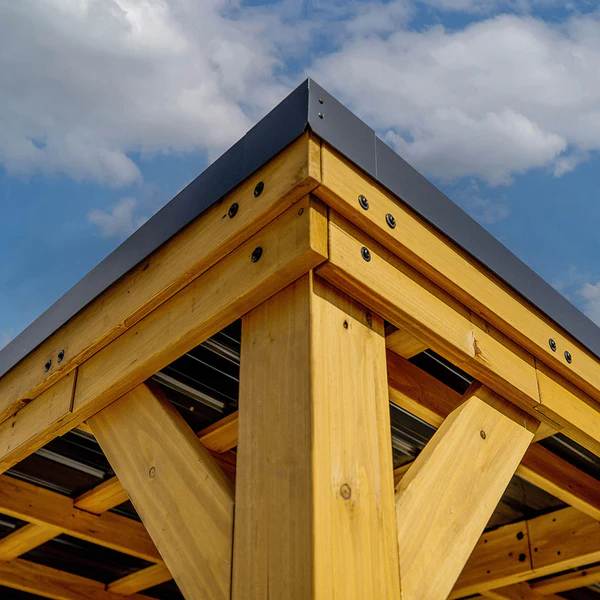 Strength is Style Sturdy cedar posts, galvanized steel hardware, corrosion-resistant steel roofs — it’s all part of our commitment to ensure you have a beautiful gazebo that can stand up to anything.