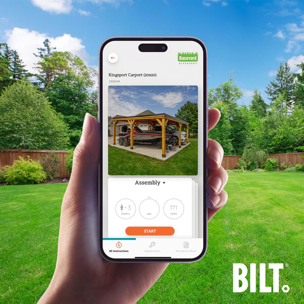 BILT Supported assembly with the step-by-step 3D interactive BILT® app. We’re with you every step of the way to ease the assembly process.