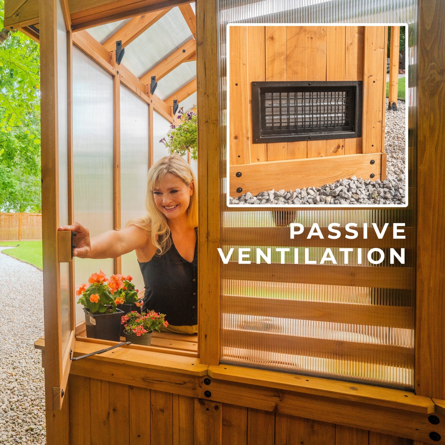 9x6 Bellerose Greenhouse Ventilation