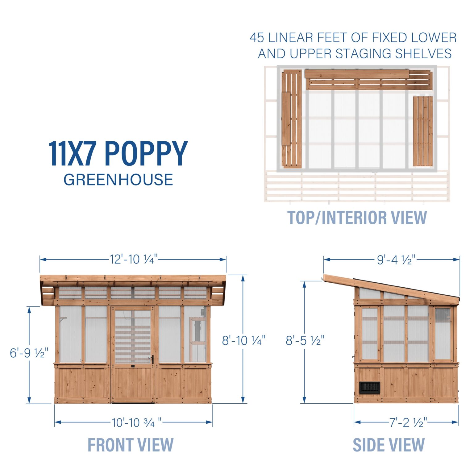 11x7  Poppy Dimensions Imperial