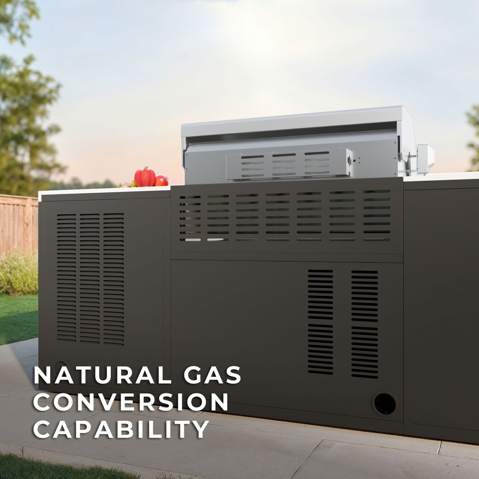 Emory 9foot Galvanized Steel Kitchen  Natural Gas Conversion Capability