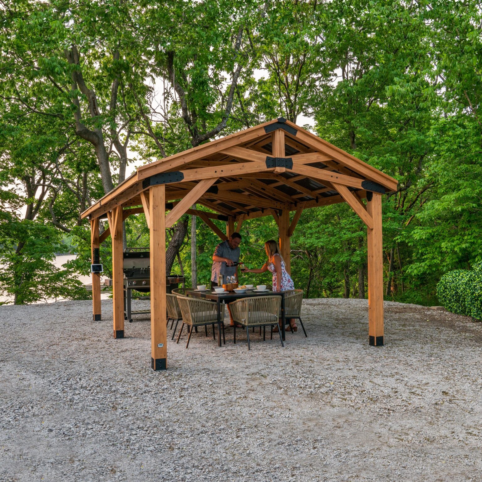 24x12 Norwood Gazebo used for dinner space