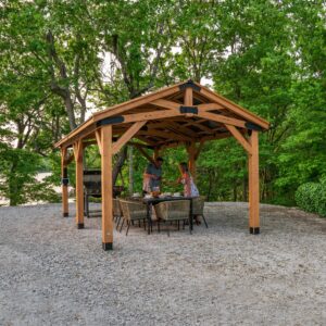 24x12 Norwood Gazebo used for dinner space