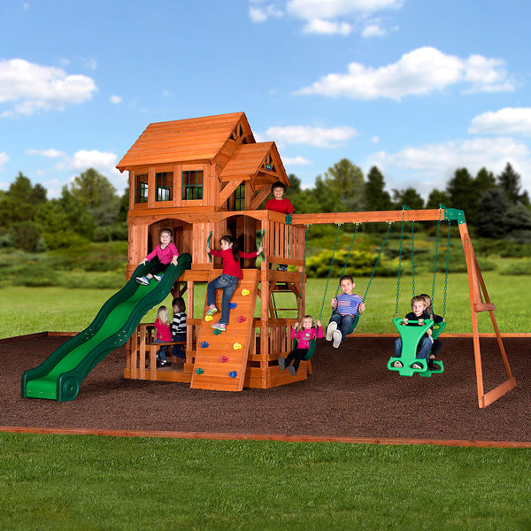 We work hard to make sure your swing set features design elements as stylish as they are strong.