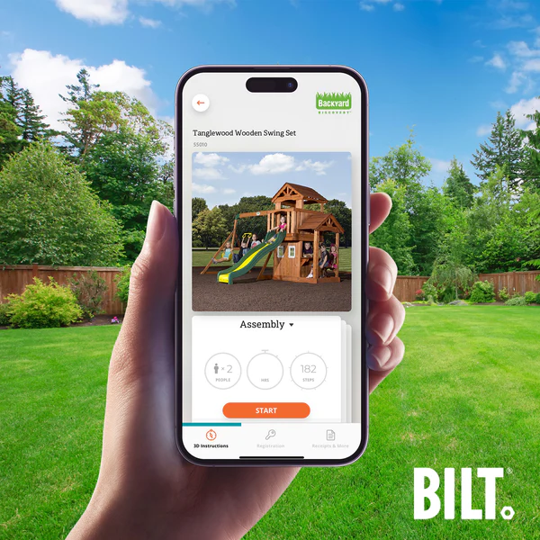 Supported Assembly Supported assembly for select swing set models, with the step-by-step 3D interactive BILT® app. We’re with you every step of the way to ease the assembly process.