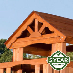 Warranty We’re so confident in the durability and longevity of our swing sets that we offer an industry-leading 5 Year Warranty on all models.