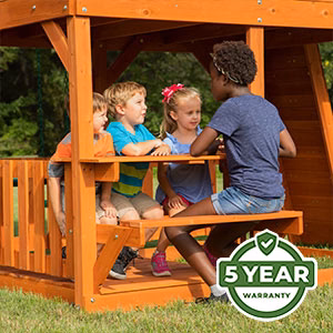 We’re so confident in the durability and longevity of our swing sets that we offer an industry-leading 5 Year Warranty on all models.