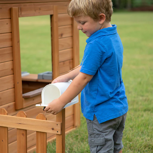 100% Solid Cedar Wood Cedar is a naturally rot-resistant structure, remains good-looking for years, and doesn’t absorb much heat so it can stay cool to the touch on the hottest days.