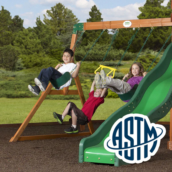 Safety Tested and Approved With performance testing for children up to 11 years old, our swing sets surpass industry benchmarks and meet or exceed ASTM safety standards for outdoor playground equipment.