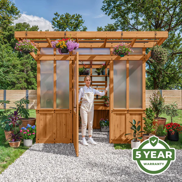 Comprehensive Warranty We’re so confident in the durability and longevity of our greenhouses that we offer an industry-leading 5-year warranty to protect your investment.