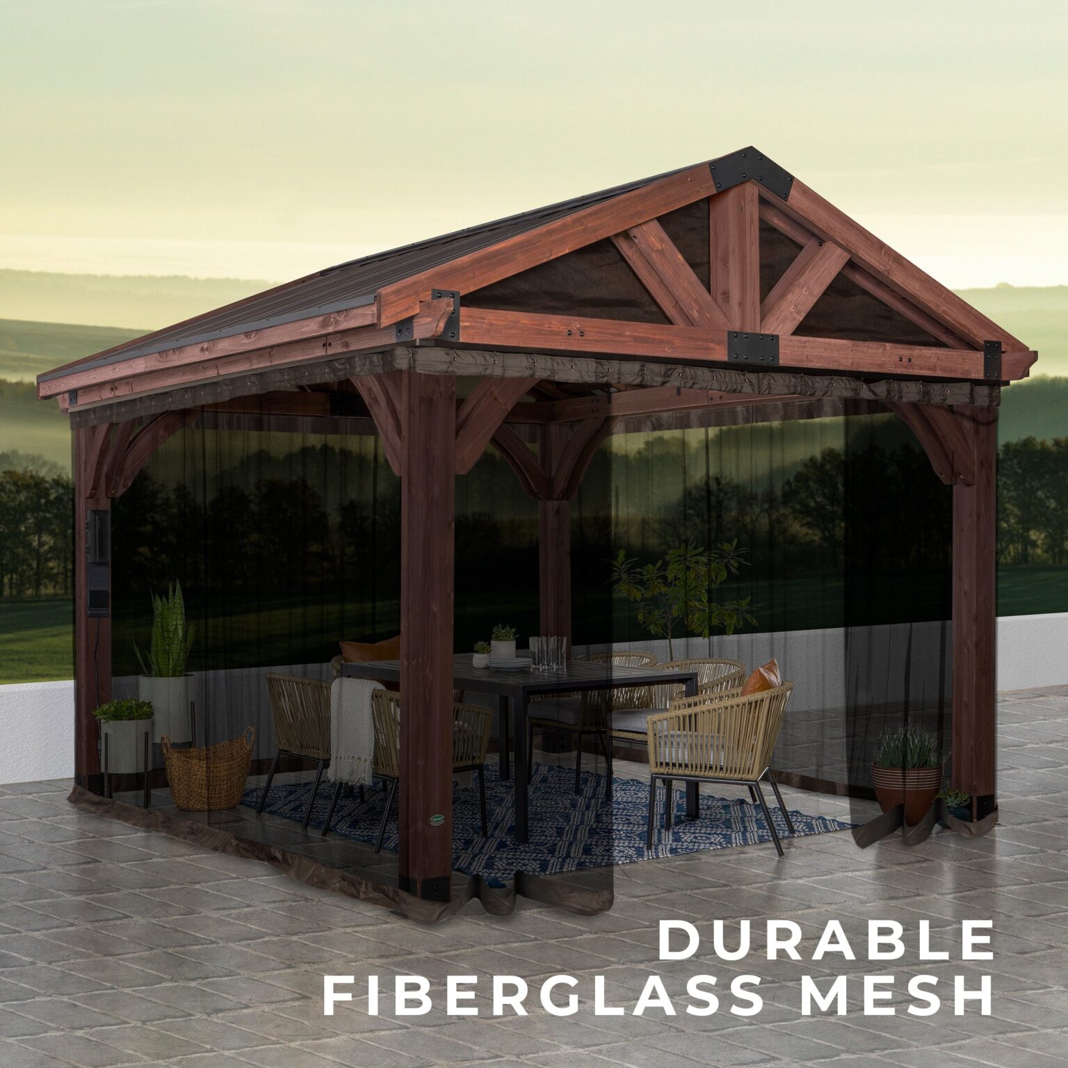 Arlington Gazebo Mosquito Netting Fiberglass Mesh