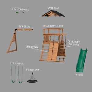 Endeavor Swing Set Exploded View