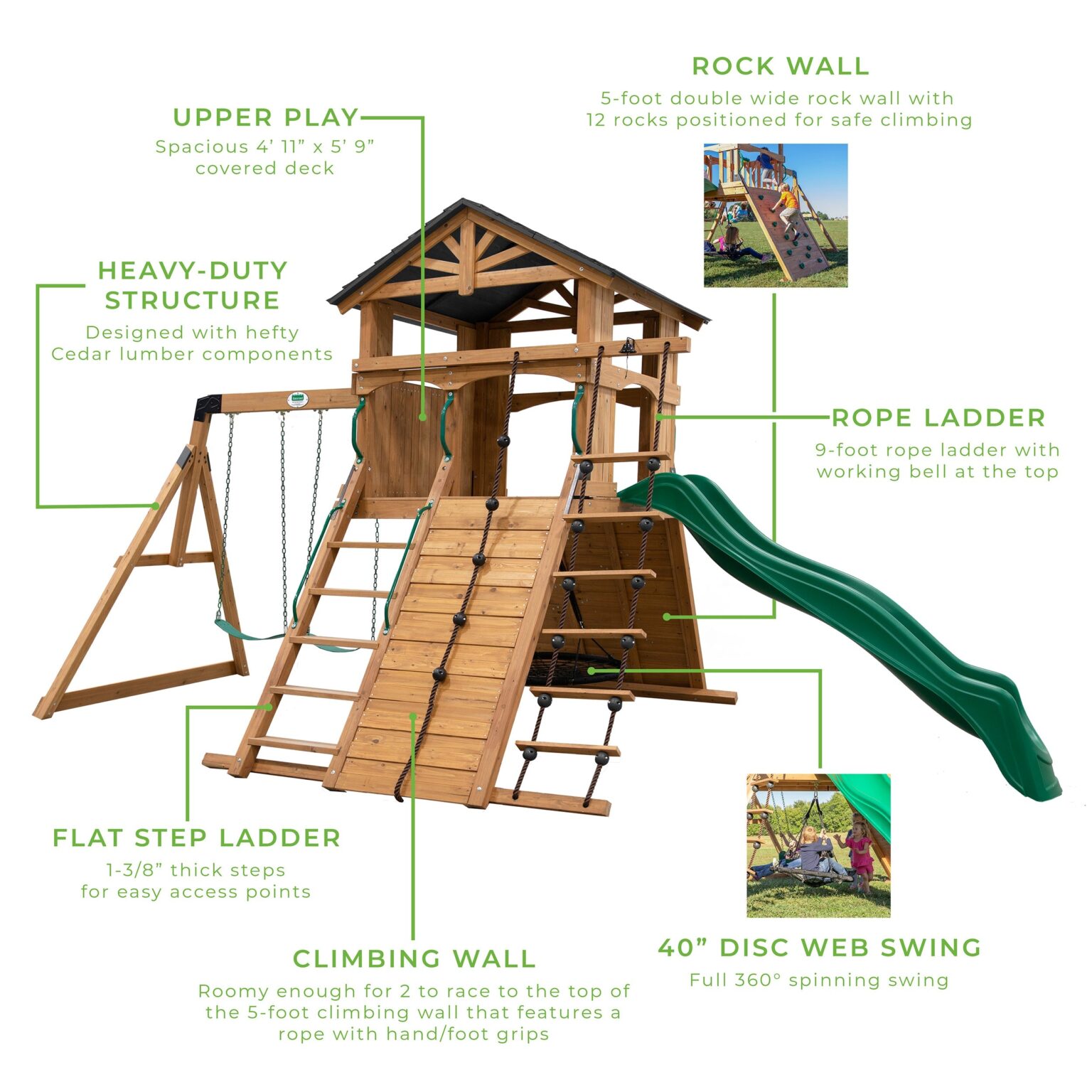 Endeavor Swing Set Features