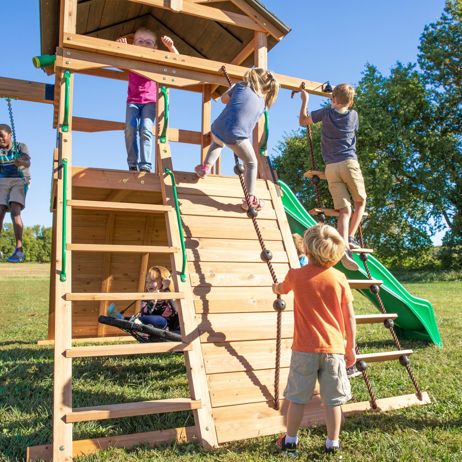 Endeavor Swing Set Climbing