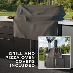 Lancaster Galley Outdoor Kitchen Grill Cover and Pizza Oven Cover