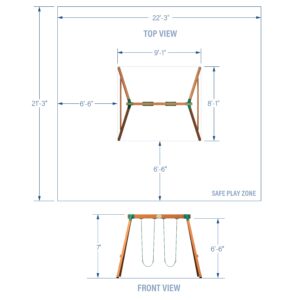 Heavy Duty Durango Swing Set Dimensions