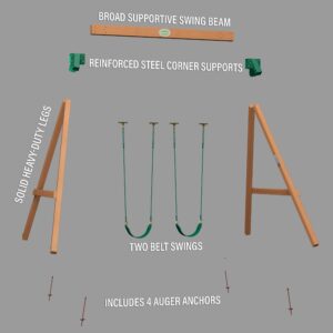 Heavy Duty Durango Swing Set Exploded View