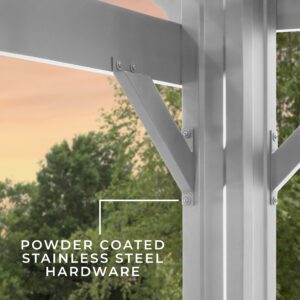 12x10 Hawthorne Traditional Steel Pergola Hardware