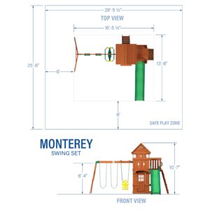 Monterey Swing Set Dimensions