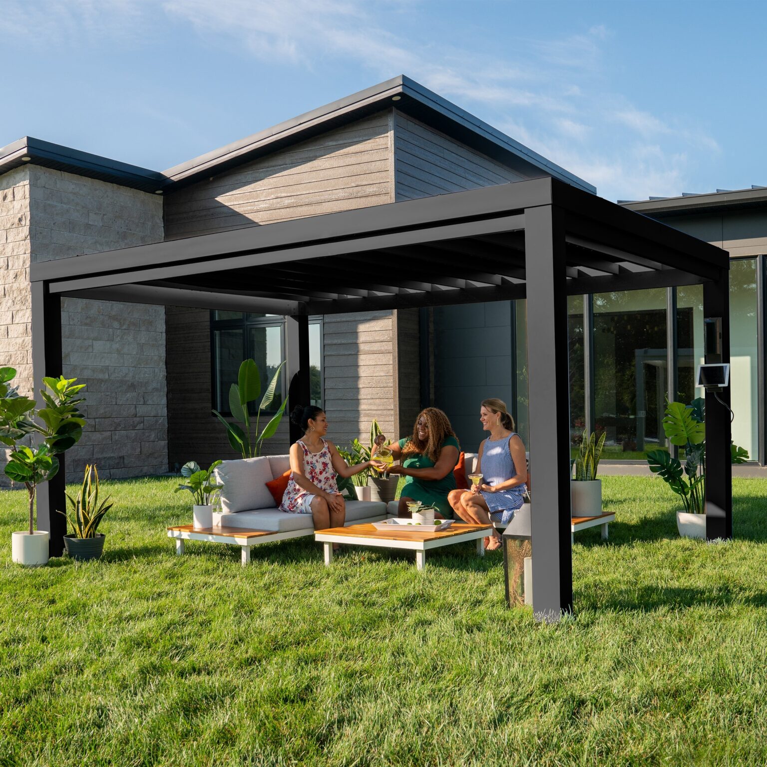 14x10 Trenton Steel Pergola Main
