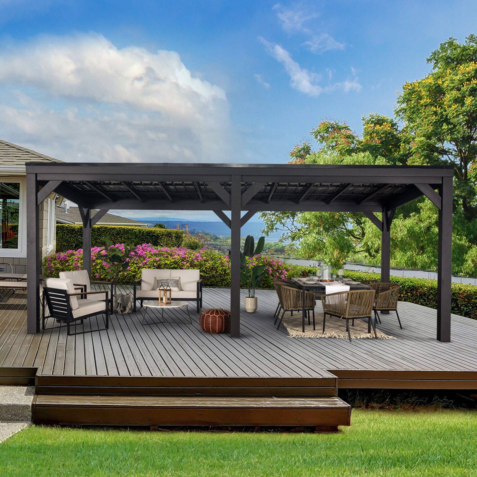 Stonebridge 20 x 9.5 Gazebo on deck