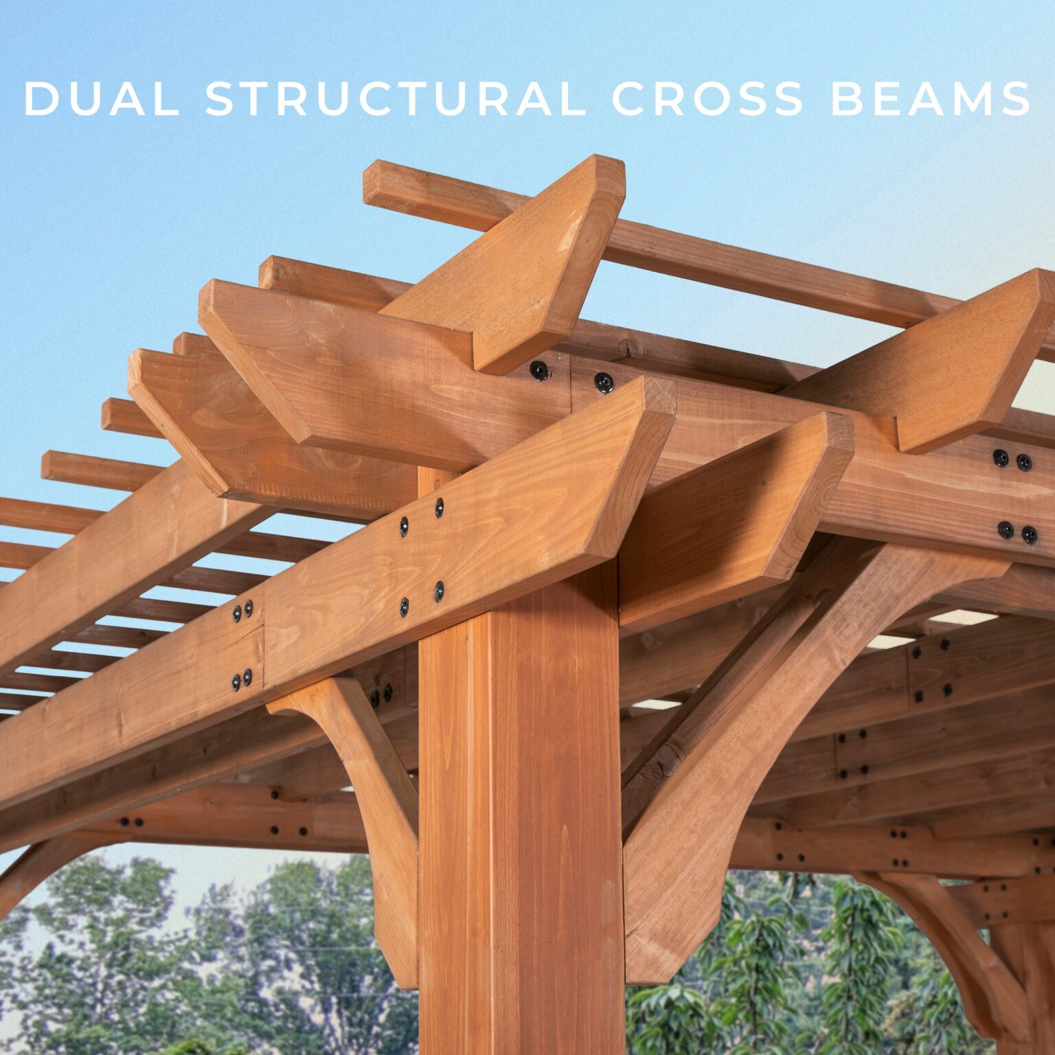 14x12 Beaumont Pergola Outside Corner