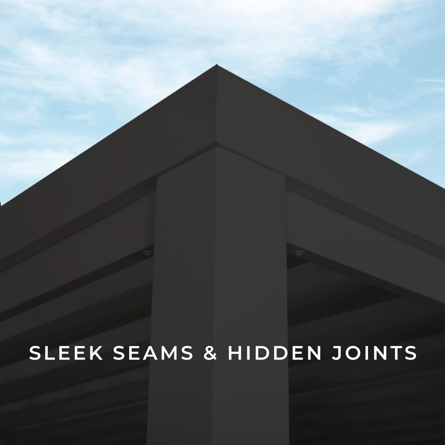 16x12 Trenton Modern Steel Pergola Hidden Joint