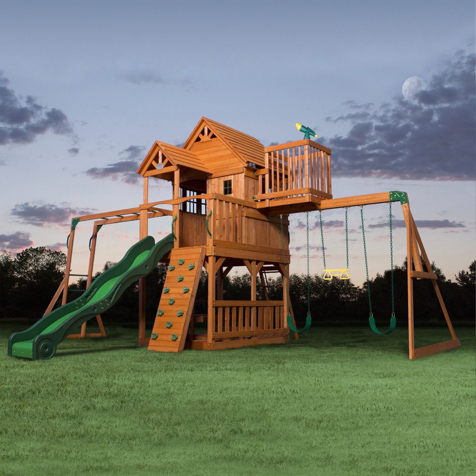 Skyfort II Swing Set Evening