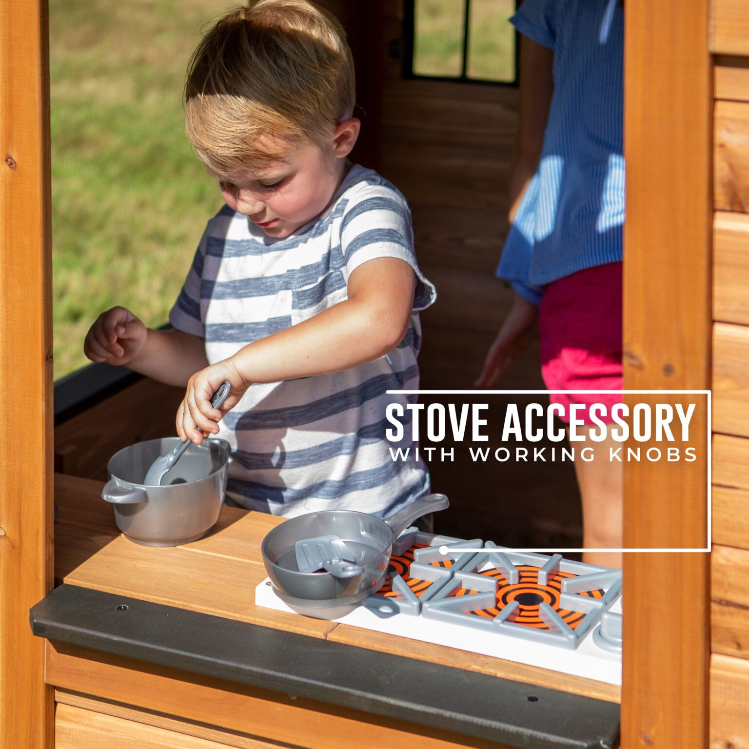 stove accessory with working knobs