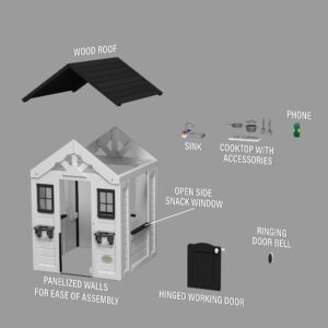 Sweetwater Playhouse in White Exploded View