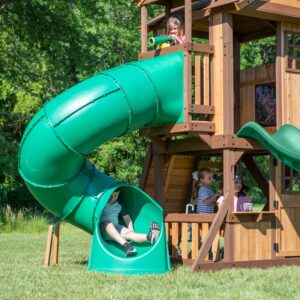 Tacoma Falls Swing Set spiral tube slide