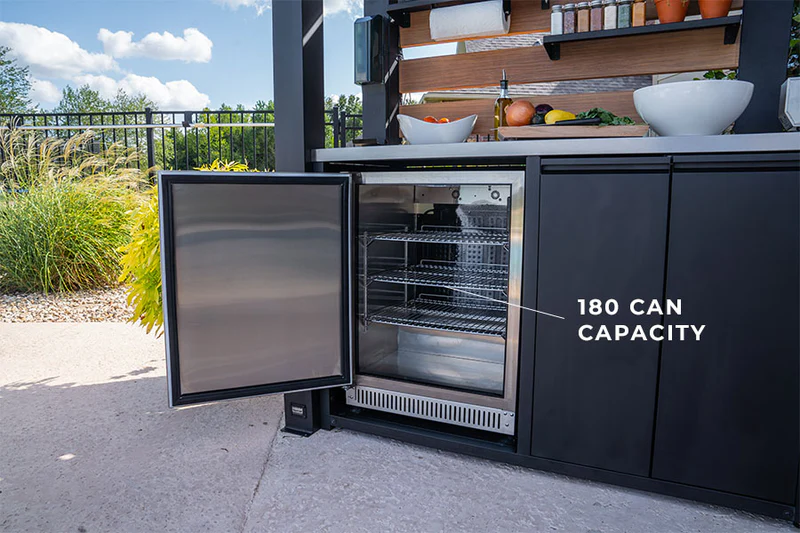 02- 180 Can Capacity 23.5" 5.3 cu. ft. with 150L, 180 can capacity