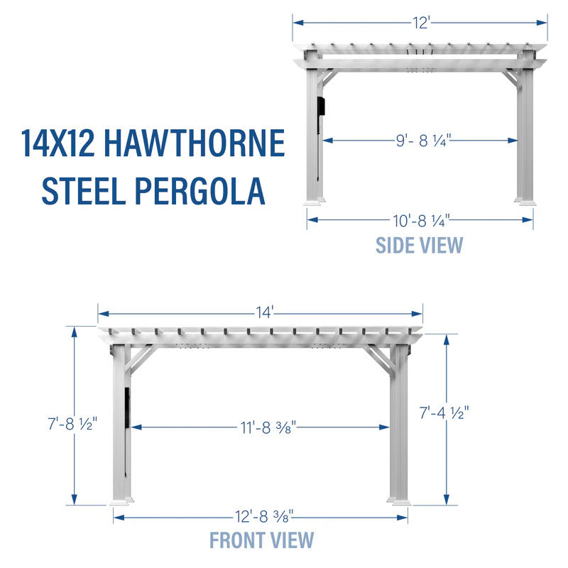14x12-Hawthorne-Steel-Pergola-Diagram