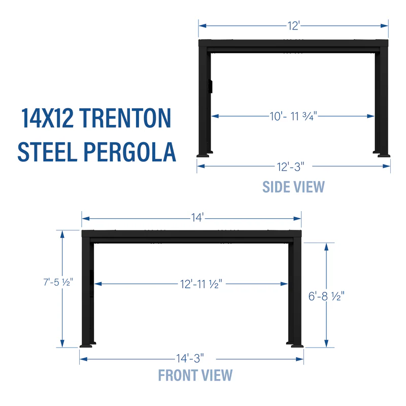 14x12-Trenton-Steel-Pergola-Diagram