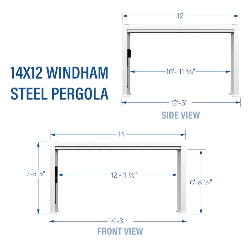 14x12-Windham-Steel-Pergola-Diagram